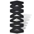 Porte-parapluie carré Noir Acier 48,5 cm