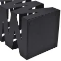 Porte-parapluie carré Noir Acier 48,5 cm