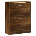 Armoire à chaussures Chêne fumé 63x24x81 cm Bois d'ingénierie