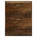 Armoire à chaussures Chêne fumé 63x24x81 cm Bois d'ingénierie