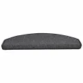 Tapis d'escalier 15 pcs Anthracite 65x24x4 cm