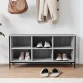 Armoire à chaussures sonoma gris 100x35x50 cm bois d'ingénierie