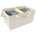 Boîte de rangement Tissu 50x30x25 cm Crème