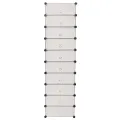 Armoire à chaussures avec 10 compartiments Blanc