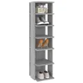 Étagère à chaussures Sonoma gris 27,5x27x102 cm Bois ingénierie