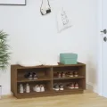 Armoire à chaussures Marron miel 110x34x45cm Bois de pin massif