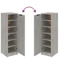 Armoire à chaussures Gris béton 30x35x100 cm Bois d'ingénierie