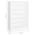 Armoire à chaussures Blanc 60x35x92 cm Aggloméré