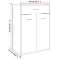 Armoire à chaussures Chêne sonoma 60x35x84 cm Aggloméré