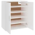 Armoire à chaussures Blanc 60x35x70 cm Aggloméré
