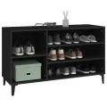 Armoire à chaussures Noir 102x36x60 cm Bois d'ingénierie