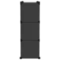 Cubes de rangement 9 pcs avec portes Noir PP