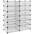 Étagère à chaussures Transparent 94,5x36,5x106 cm PP