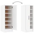Armoire à chaussures Blanc 32x35x92 cm Aggloméré