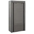Armoire à chaussures avec housse Gris 58x28x106 cm Tissu