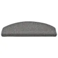Tapis de marches d'escalier 15 pcs Gris foncé 65x24x4cm