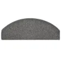 Tapis de marches d'escalier 15 pcs Gris foncé 65x24x4cm