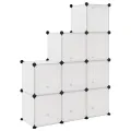 Cubes de rangement 9 pcs Transparent PP