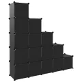 Cubes de rangement 15 pcs Noir PP