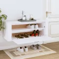 Armoire à chaussures murale Blanc 100x35x38cm Bois d'ingénierie
