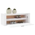 Armoire à chaussures murale Blanc 100x35x38cm Bois d'ingénierie