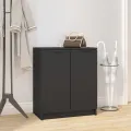 Armoire à chaussures Noir 59x35x70 cm bois d'ingénierie