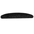 Tapis d'escalier 15 pcs noir 65x21x4 cm