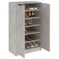 Armoire à chaussures Gris béton 59x35x100 cm Bois d'ingénierie