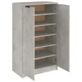 Armoire à chaussures Gris béton 59x35x100 cm Bois d'ingénierie