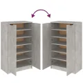 Armoire à chaussures Gris béton 59x35x100 cm Bois d'ingénierie