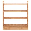 Meuble à chaussures avec tiroir 70x27x81cm Bois massif de noyer