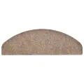 Tapis autoadhésifs de marches 5 pcs Crème 65x21x4 cm Aiguilleté