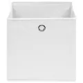 Boîtes de rangement 10 pcs Tissu intissé 28x28x28 cm Blanc