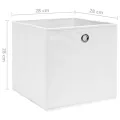 Boîtes de rangement 10 pcs Tissu intissé 28x28x28 cm Blanc