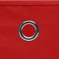 Boîtes de rangement et couvercles 4 pcs Rouge 32x32x32 cm Tissu