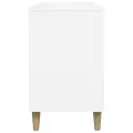 Armoire à chaussure Blanc brillant 102x36x60 cm Bois ingénierie