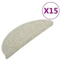 Tapis d'escalier autocollants 15 pcs 65x21x4 cm Gris