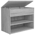 Banc à chaussures Sonoma gris 60x30x45 cm Bois d'ingénierie