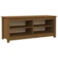 Banc à chaussures Marron miel 110x38x45,5 cm Pin massif