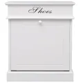 Armoire à chaussures Blanc 50 x 28 x 58 cm Bois de Paulownia