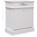 Armoire à chaussures Blanc 50 x 28 x 58 cm Bois de Paulownia