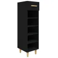 Armoire à chaussures Noir 30x35x105 cm Bois d'ingénierie