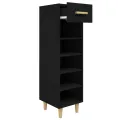 Armoire à chaussures Noir 30x35x105 cm Bois d'ingénierie