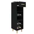 Armoire à chaussures Noir 30x35x105 cm Bois d'ingénierie