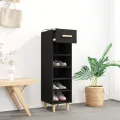Armoire à chaussures Noir 30x35x105 cm Bois d'ingénierie