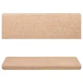 Tapis de marches d'escalier 10 pcs Marron 65x21x4 cm Aiguilleté