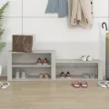 Armoire à chaussures Gris béton 150x35x45 cm Bois d'ingénierie