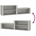 Armoire à chaussures Gris béton 150x35x45 cm Bois d'ingénierie