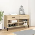 Armoire à chaussures Chêne sonoma 102x35x55cm Bois d'ingénierie