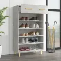 Armoire à chaussures Gris béton 60x35x105 cm Bois d'ingénierie